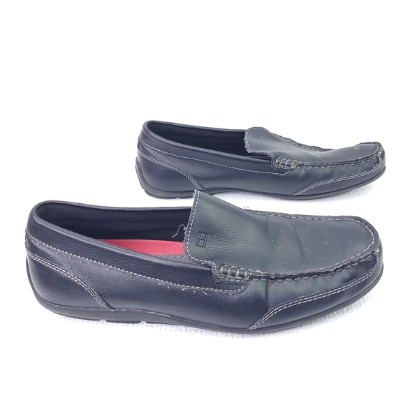 Tommy Hilfiger Women's Moc Toe Loafer Black Size 11 M